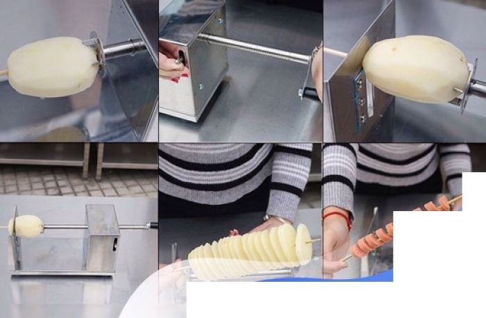 الة بطاطا طريقة عمل البطاطس اللولبية شرائح البطاطس الحلزونية الخضار 5