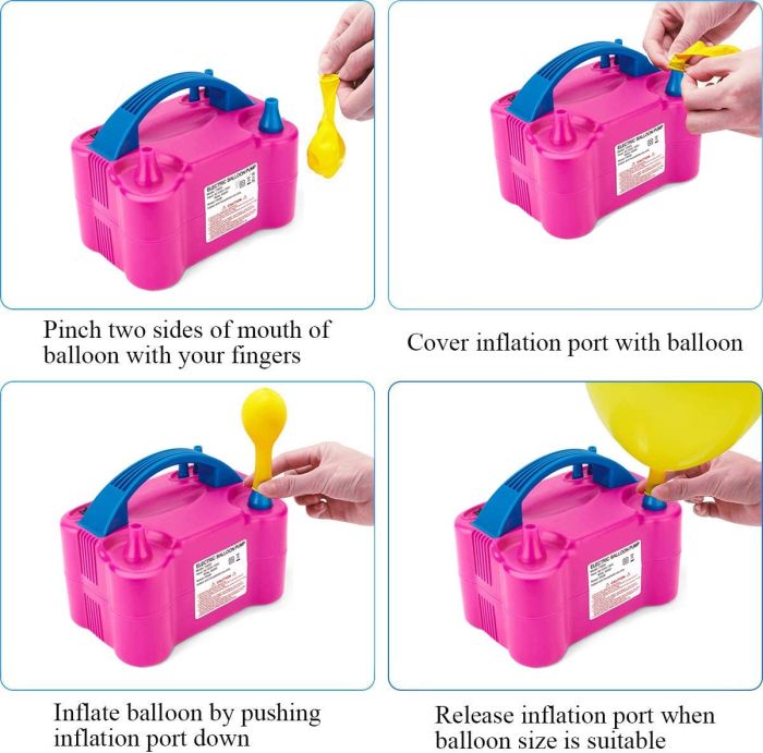 منفاخ البالونات الكهربائي - منفاخ بالون أفضل مضخات هواء البالونات مضخة 5