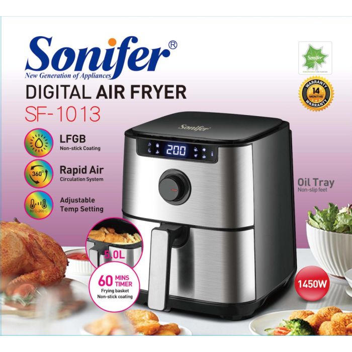 قلاية هوائية ديجيتال Sonifer AirFryer افضل ماركة للقلاية بدون زيت | افضل قلاية