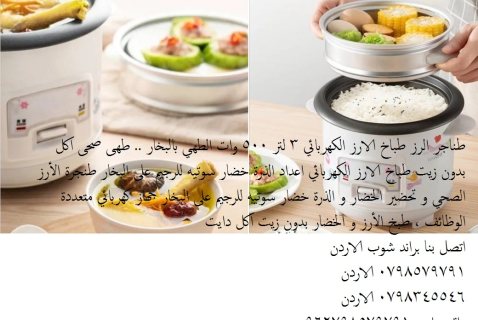 طناجر الرز طباخ الارز الكهربائي 3 لتر 500 وات الطهي بالبخار .. طهى صحى اكل 3