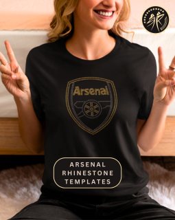 Arsenal FC logo Rhinestones hotfix for clothes 0795921527
