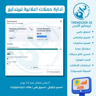 الاعلانات الممولة فيس بوك - تريندايزر الاردن 0795921527