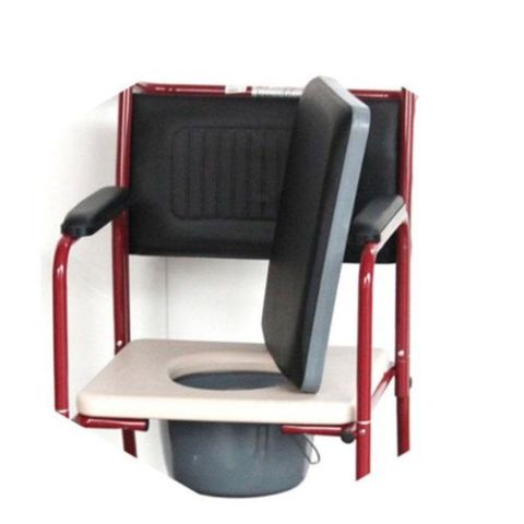 تواليت حمام لكبار السن متحرك مع اربع عجلات  مقاس 46 سم 3 في 1 مع  7